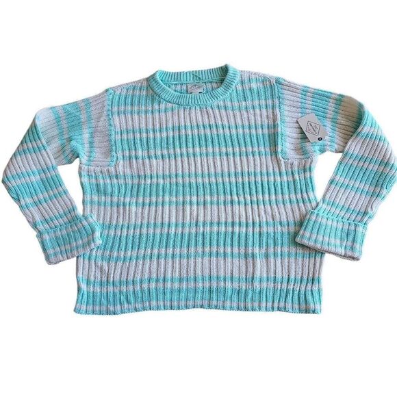 St johns Bay womens Sz S knit pullover sweater cotton blend in color Balmy Sea - Picture 4 of 8